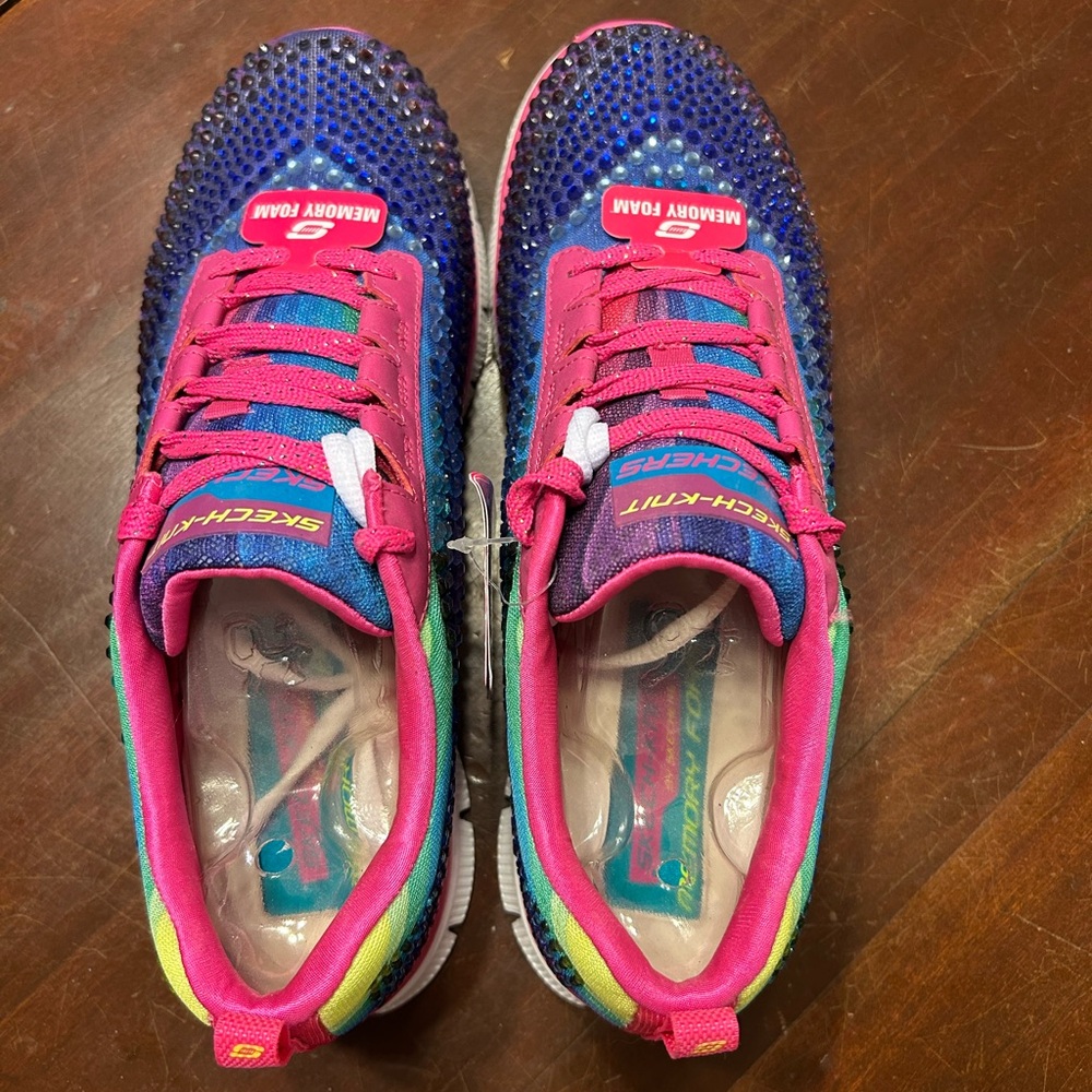 Skechers Rainbow Sparkle Sneakers - Picture 2 of 6